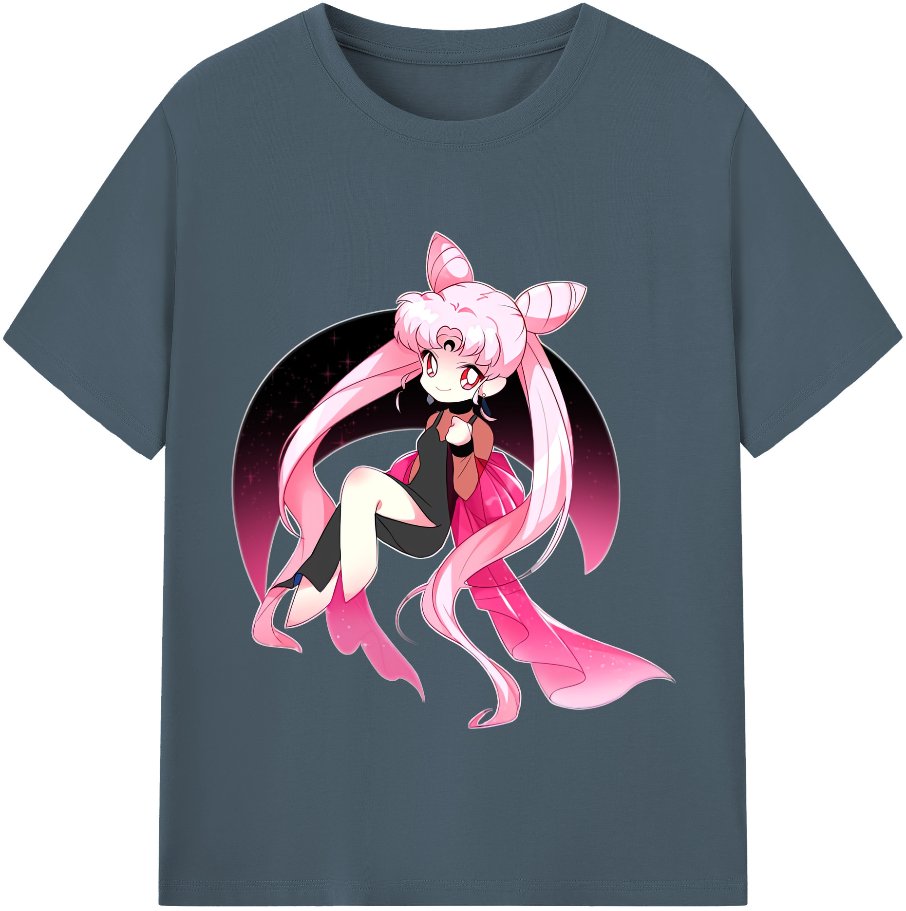 （画像用） 美少女戦士セーラームーン ちびうさ Sailor Moon Chibiusa Tsukino Usagi Small Lady Serenity 綿100％半袖Tシャツ（フロントプリント）